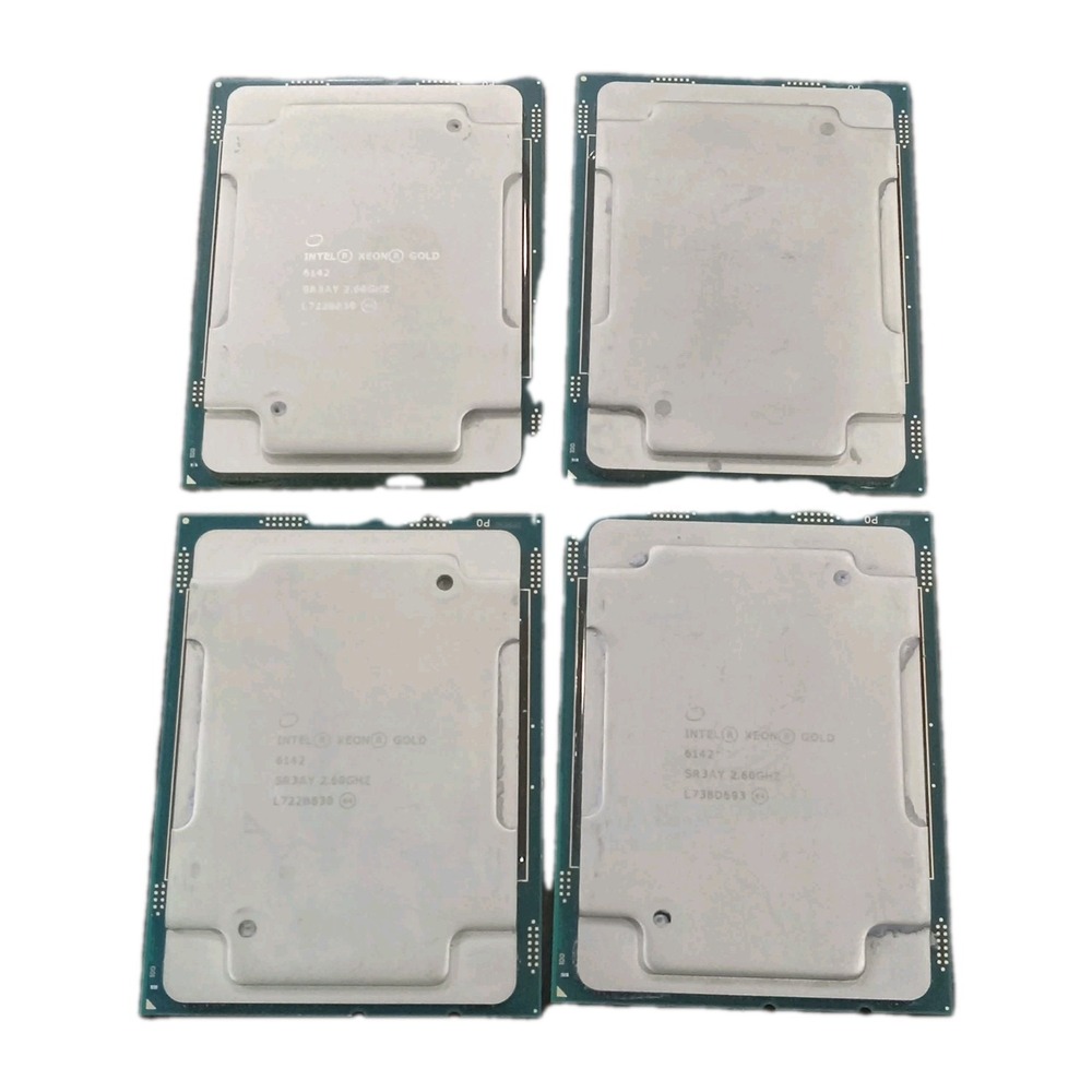Lot of 4 Intel Xeon Gold 6142 SR3AY 2.60GHz CPU